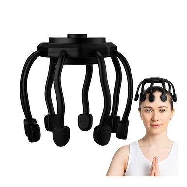 MASAJEADOR DE CABEZA ANTI ESTRESS RECARGABLE VIBRADOR PULPO