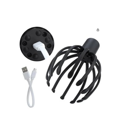 MASAJEADOR DE CABEZA ANTI ESTRESS RECARGABLE VIBRADOR PULPO - 2