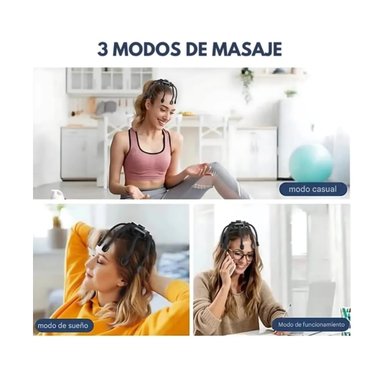 MASAJEADOR DE CABEZA ANTI ESTRESS RECARGABLE VIBRADOR PULPO - 4