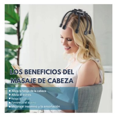 MASAJEADOR DE CABEZA ANTI ESTRESS RECARGABLE VIBRADOR PULPO - 5