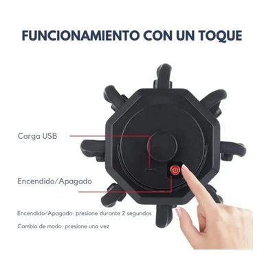 MASAJEADOR DE CABEZA ANTI ESTRESS RECARGABLE VIBRADOR PULPO - 6