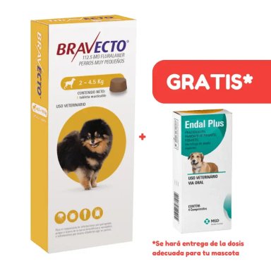 Bravecto 2 A 4.5 KG | Antipulgas para perro