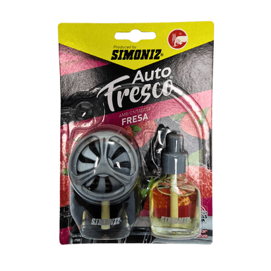 AMBIENTADOR SIMONIZ PARA AUTO SHICK CON REPUESTO AROMA FRESA