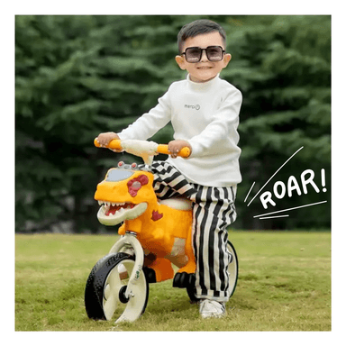 BICICLETA DE EQUILIBRIO PARA NIÑOS DINOSAURIO CON LUCES Y SONIDO / APRENDIZAJE SOBRE RUEDAS