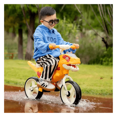 BICICLETA DE EQUILIBRIO PARA NIÑOS DINOSAURIO CON LUCES Y SONIDO / APRENDIZAJE SOBRE RUEDAS - 3