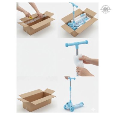 SCOOTER CELESTE INFANTIL PREMIUM 3 RUEDAS AJUSTABLE ESTABLE Y ANTIDESLIZANTE - 3