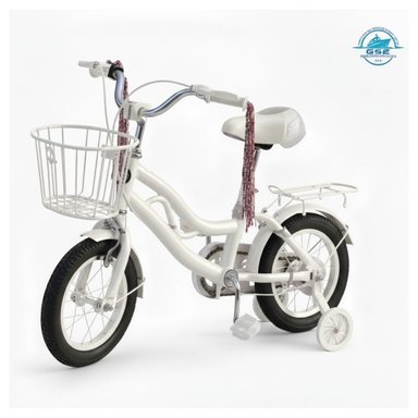 BICICLETA BLANCO ARO 14 CON CANASTILLA METÁLICA Y ACCESORIOS