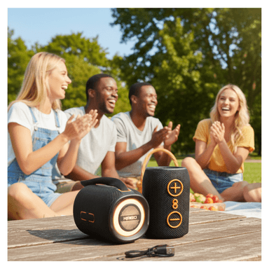 PARLANTE BLUETOOTH KIMISO RECARGABLE PORTÁTIL LUCES LED RGB BOCINA INALÁMBRICA KMS-808 - 2