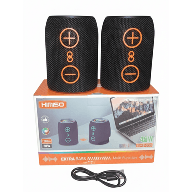 PARLANTE BLUETOOTH KIMISO RECARGABLE PORTÁTIL LUCES LED RGB BOCINA INALÁMBRICA KMS-808 - 6