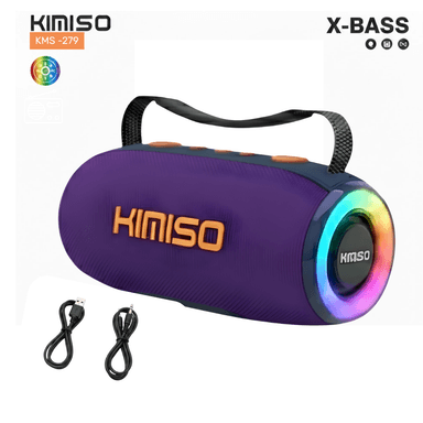 PARLANTE BLUETOOTH KIMISO RECARGABLE PORTÁTIL LUCES LED RGB BOCINA INALÁMBRICA KMS-279 - 1