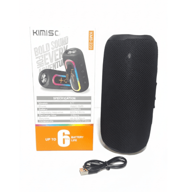 PARLANTE BLUETOOTH KIMISO RECARGABLE PORTÁTIL LUCES LED RGB BOCINA INALÁMBRICA KMS-220 - 4