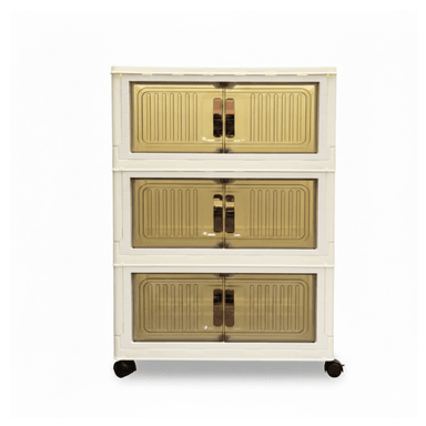 MUEBLE ORGANIZADOR DE ARMARIO 3 NIVELES ESTANTE PARA ZAPATOS, ROPA, ETC / MARRÓN