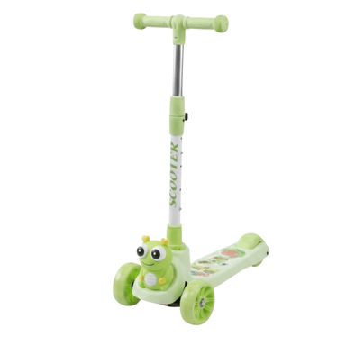 SCOOTER MONOPATÍN PARA NIÑOS Y NIÑAS DISEÑO RANA KAWAII / ALUMINIO PLEGABLE ANTIDESLIZANTE - 1