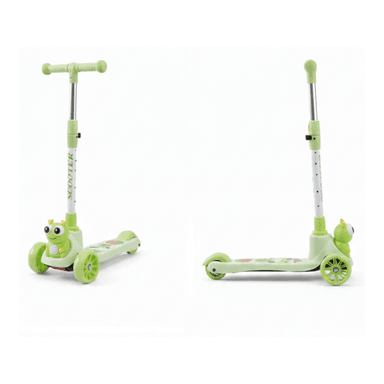SCOOTER MONOPATÍN PARA NIÑOS Y NIÑAS DISEÑO RANA KAWAII / ALUMINIO PLEGABLE ANTIDESLIZANTE - 2