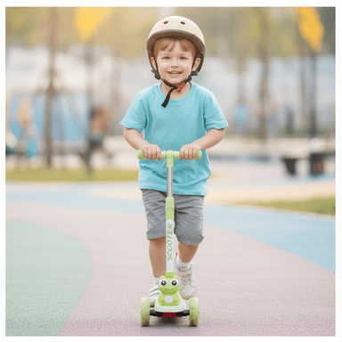 SCOOTER MONOPATÍN PARA NIÑOS Y NIÑAS DISEÑO RANA KAWAII / ALUMINIO PLEGABLE ANTIDESLIZANTE - 4