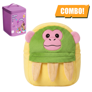 MINI MOCHILA PARA NIÑOS DISEÑO KAWAII AESTHETIC TRALALERO Y PLUMONES TOUCH MARCADORES CAPIBARA DOBLE PUNTA DE 24 PCS