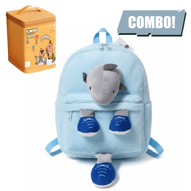 MINI MOCHILA PARA NIÑOS DISEÑO KAWAII AESTHETIC TRALALERO Y PLUMONES TOUCH MARCADORES CAPIBARA DOBLE  PUNTA DE 24 PCS