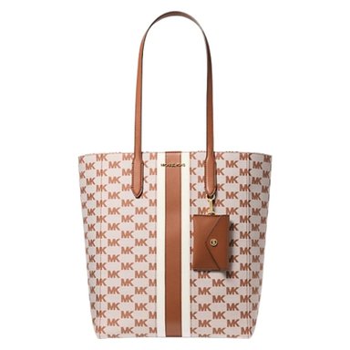 MICHAEL KORS BOLSO CARTERA TOTE VINCENT EN JACQUARD CON LOGOTIPO Y TARJETERO LUGGAGE