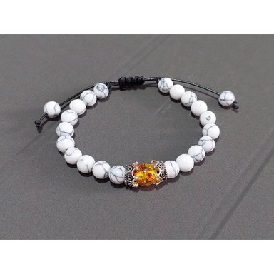 BRAZALETE PULSERA PIEDRAS NATURALES OJO TIGRE BLANCO - 3