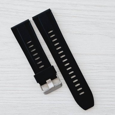 CORREA SILICONA 24MM PARA RELOJ UNIVERSAL - NEGRO