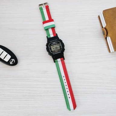 CORREA CASIO G-SHOCK DW-5600 NYLON SPORT REPUESTO RBV - 1