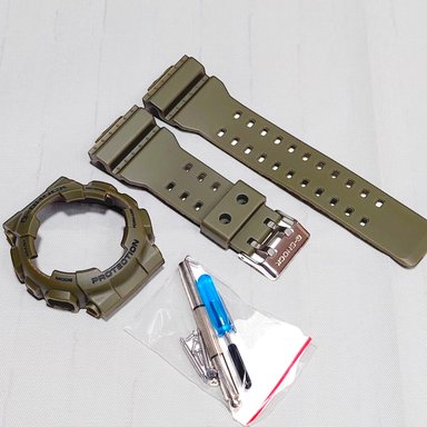 CORREA REPUESTO + BISEL CASIO G-SHOCK GA100 110 120 VERDE - 1