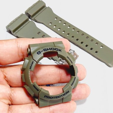CORREA REPUESTO + BISEL CASIO G-SHOCK GA100 110 120 VERDE - 2