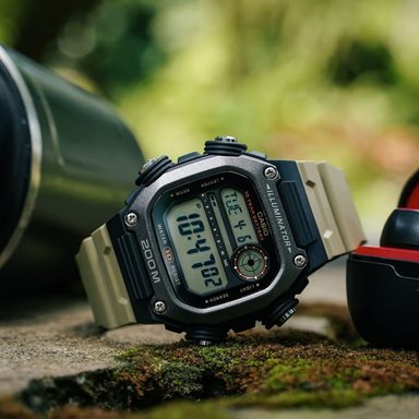 RELOJ CASIO ILLUMINATOR DIGITAL DW-291HX - NEGRO / BEIGE - 2