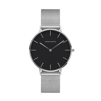 RELOJ PARA MUJER - HANNAH MARTIN - ACERO - SILVER BLACK