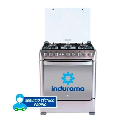 COCINA A GAS INDURAMA 6 HORNILLAS GAS GALICIA ZAFIRO 30' CROMA