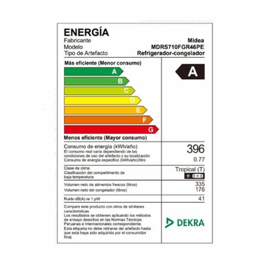 REFRIGERADORA SIDE BY SIDE MIDEA 460L MDRS710FGR46PE NO FROST INVERTER INOX - 6