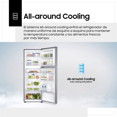 REFRIGERADORA SAMSUNG 255L RT25FARADS8 PLATA - 5