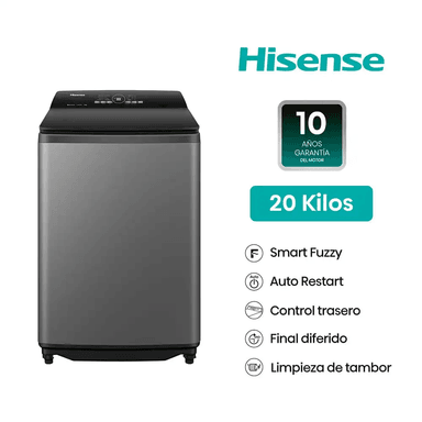 LAVADORA AUTOMÁTICA HISENSE WT3I2023UT 20KG GRAFITO - 2