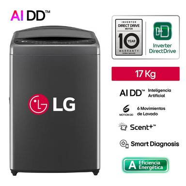 Lavadora Automática LG WT19BVTB 19 kg Negro Claro
