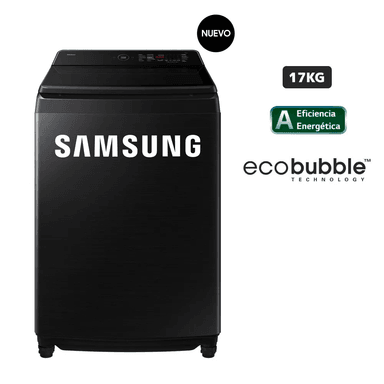 LAVADORA AUTOMÁTICA SAMSUNG WA80F17S8BPE 17KG NEGRO