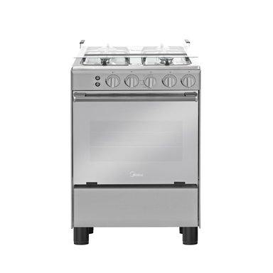 COCINA GAS MIDEA MGS24FS2LAAMB-PE 24' 4 HORNILLAS SILVER