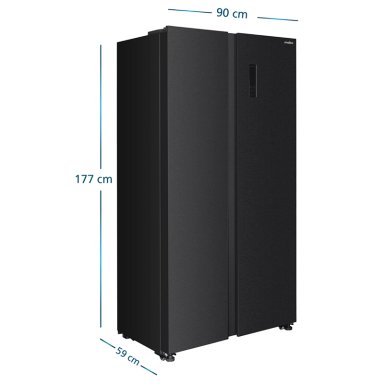 REFRIGERADORA SIDE BY SIDE MABE 436L MSD480LPRPS0 BLACK STEEL - 2