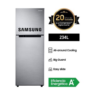 REFRIGERADORA SAMSUNG TOP FREEZER 234L RT22FARADS8 PLATA - 1