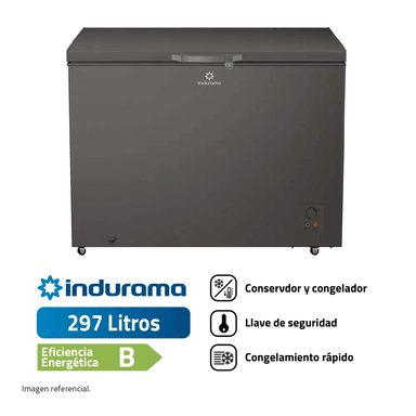 CONGELADORA INDURAMA 297L CI-320DG GRIS OSCURO