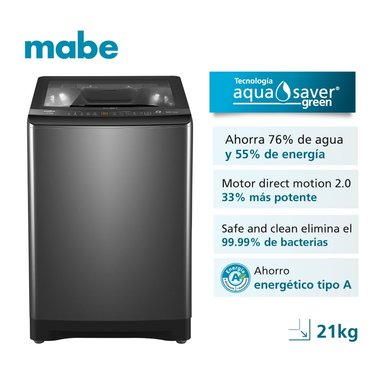 LAVADORA AUTOMÁTICA MABE LMA1220WDGBB0 21KG GRIS