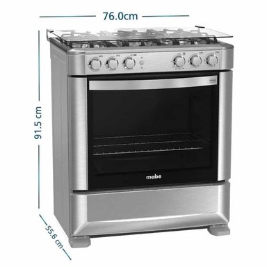 COCINA A GAS MABE 30' 5 HORNILLAS CMP7628FX0 INOX - 1