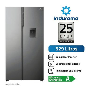 REFRIGERADORA SIDE BY SIDE INDURAMA 529L RI-795DI C/D CROMA - 1