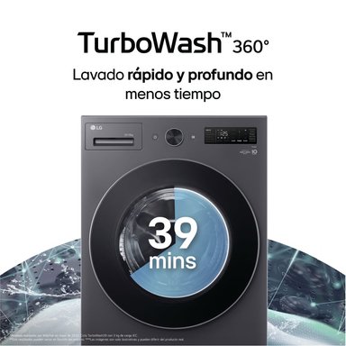 LAVASECA AUTOMÁTICA LG WD15EBNTSPG 15KG LAVADO / 8KG SECADO CARGA FRONTAL NEGRO - 4