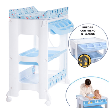 BAÑERA CAMBIADOR NATIEL CELESTE EBABY