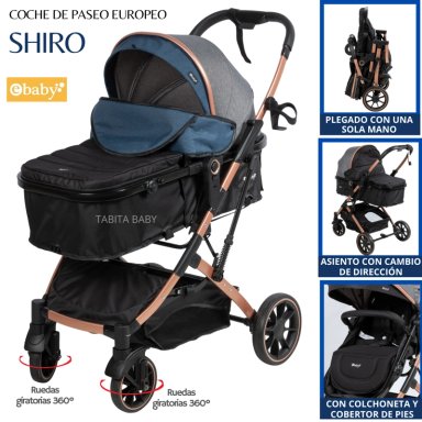 COCHE CUNA DE LUJO SHIRO AZUL