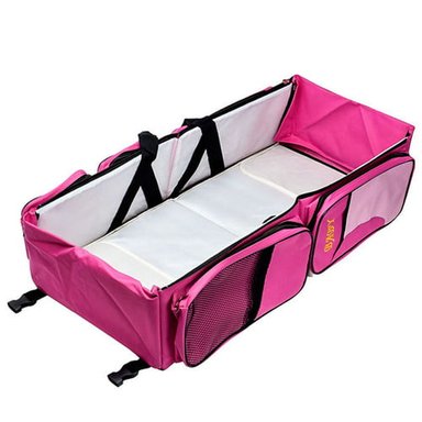 PAÑALERA CAMBIADOR PORTATIL PARA BEBE CUNA CONVERTIBLE  BOLSO