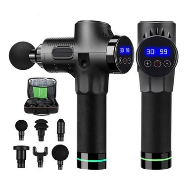 MASAJEADOR CORPORAL PISTOLA DE MASAJE MUSCULAR 30 NIVELES PANTALLA LCD