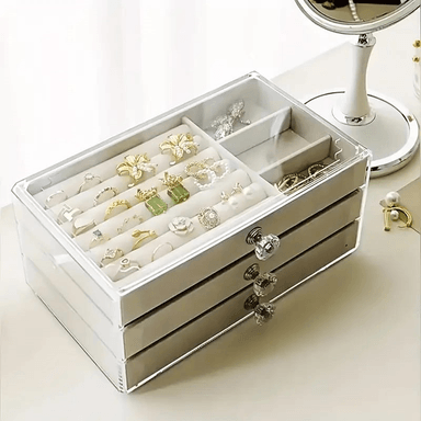 ORGANIZADOR DE JOYAS ACRÍLICO DE LUJO CON 3 NIVELES