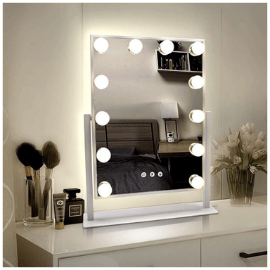 ESPEJO DE MAQUILLAJE CON LUCES LED 360° DE 30X41CM