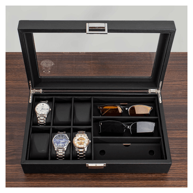 ORGANIZADOR DE RELOJES Y GAFAS DE FIBRA DE CARBONO